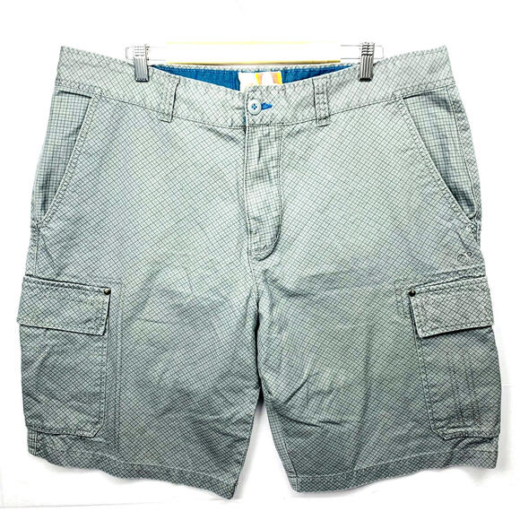 OP Other - Ocean Pacific OP Mens Size 42 Grey Micro Grid Cotton Cargo Shorts OM30Y003